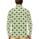 Horseshoes Pattern Print Design 04 Men's Long Sleeve Polo Shirt
