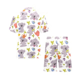 Cute koalas teapots tea Men's V-Neck Short Pajama Set