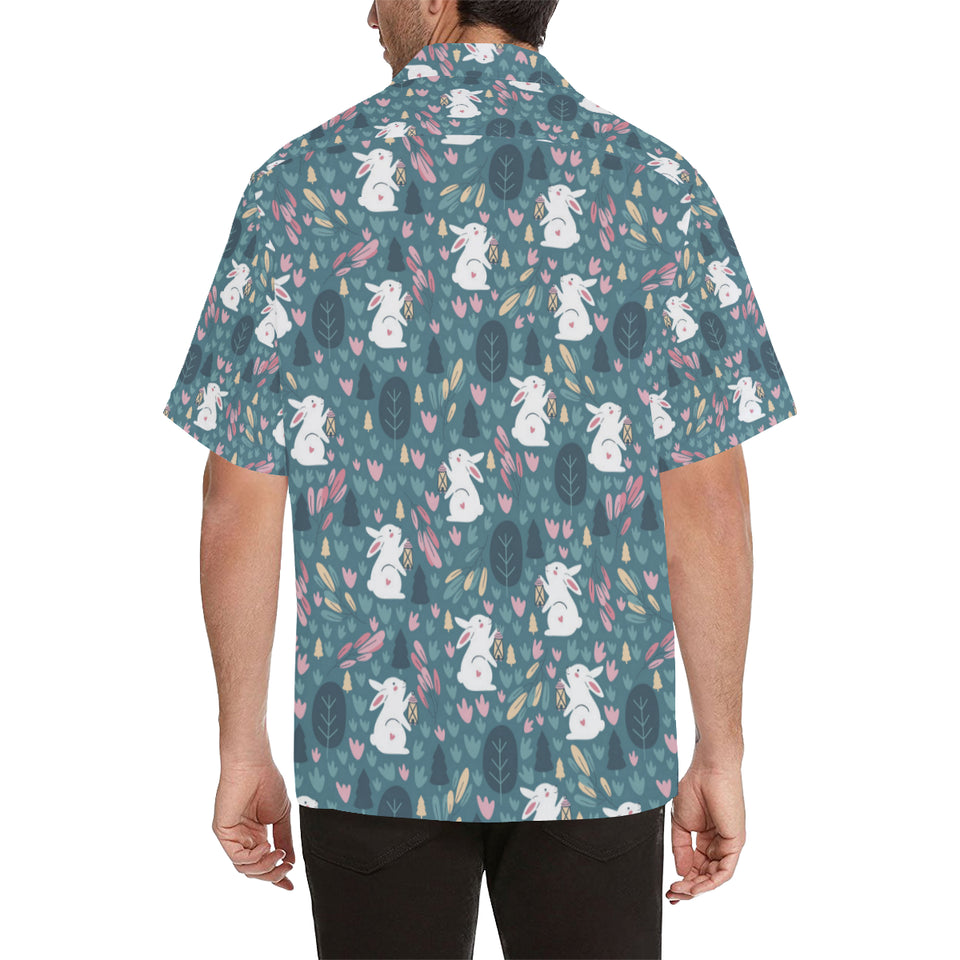 Cute rabbit pattern Men's All Over Print Hawaiian Shirt
