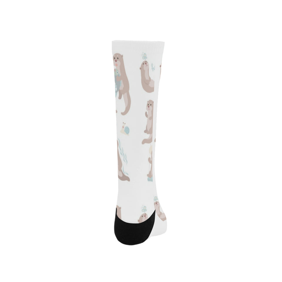 Cute sea otters pattern Crew Socks
