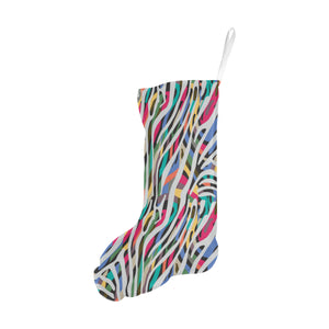 Colorful zebra skin pattern Christmas Stocking