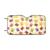 Bread Toast Pattern Print Design 02 Car Sun Shade