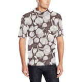 Garlic bulb dark background Men's All Over Print Polo Shirt