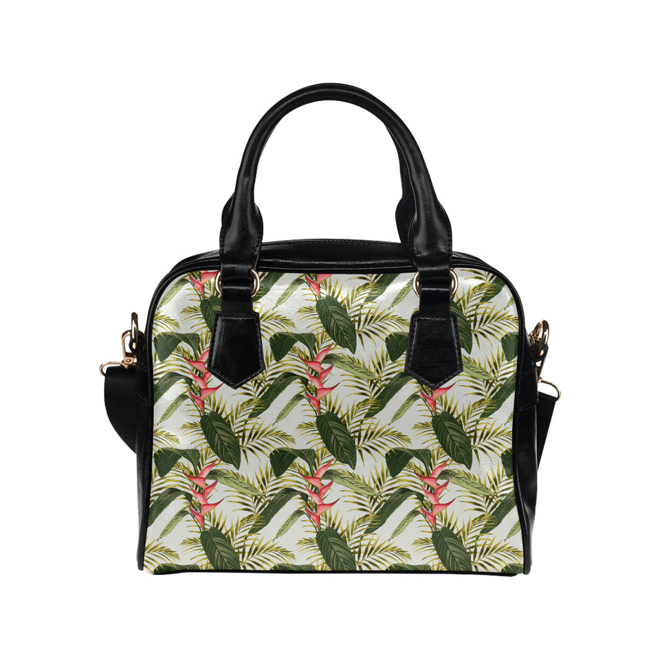 heliconia pattern Shoulder Handbag