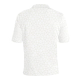 arabic white pattern Men's All Over Print Polo Shirt