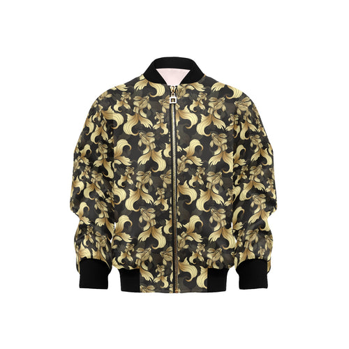 Goldfish Pattern Print Design 01 Kids' Boys' Girls' Bomber Jacket