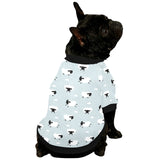 Sheep polka dot cloud pattern All Over Print Pet Dog Round Neck Fuzzy Shirt