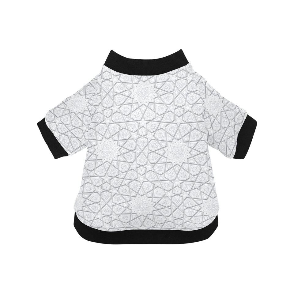arabic star pattern All Over Print Pet Dog Round Neck Fuzzy Shirt