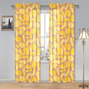 Potato Chips Pattern Print Design 01 Gauze Curtain