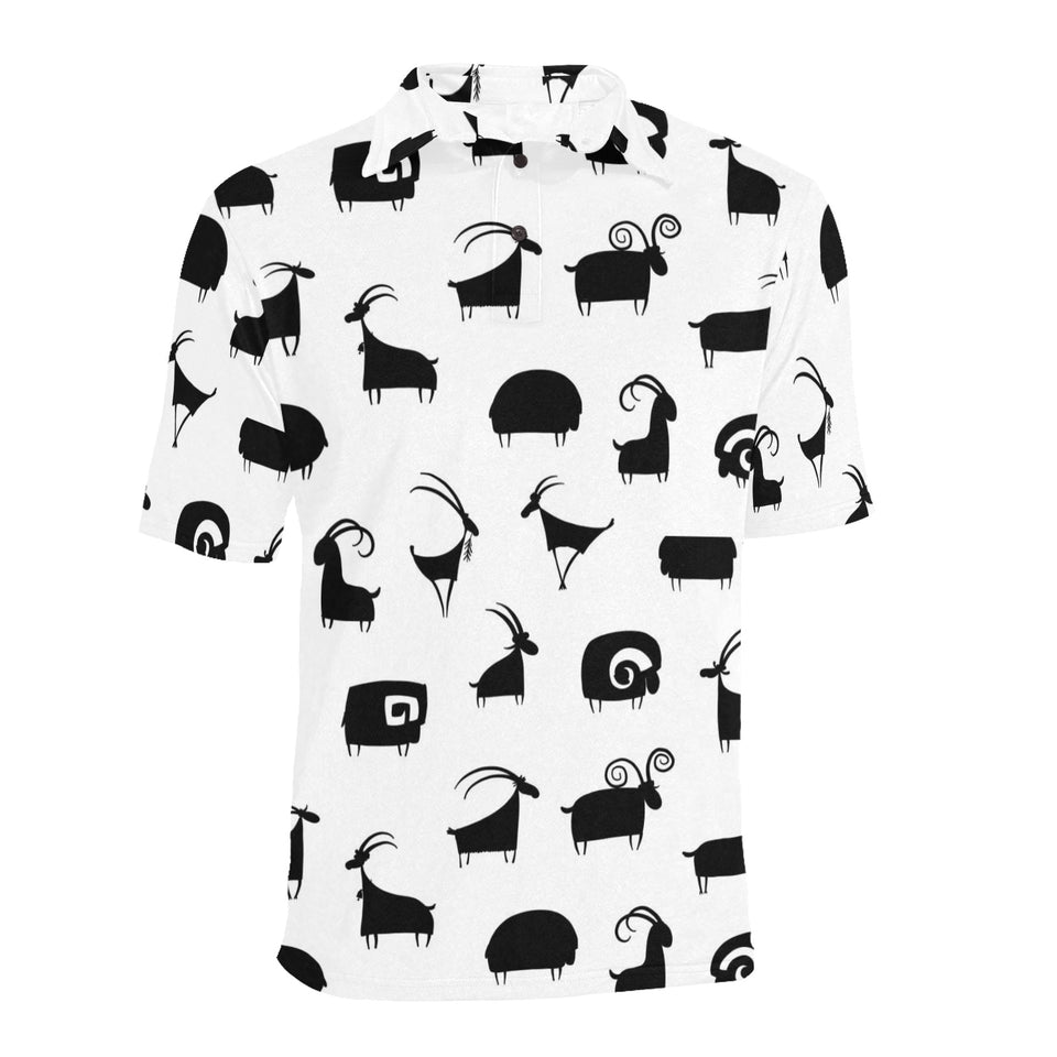 Goat ram pattern Men's All Over Print Polo Shirt