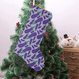 Eggplant Pattern Print Design 03 Christmas Stocking