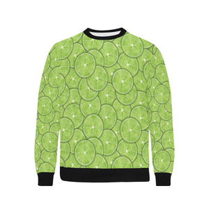 Slices of Lime pattern Men's Crew Neck Sweatshirt