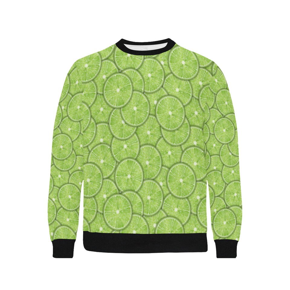 Slices of Lime pattern Men's Crew Neck Sweatshirt