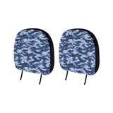 Blue camouflage pattern Car Headrest Cover