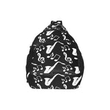 Saxophone music notes treble clef black white them All Over Print Chest Bag