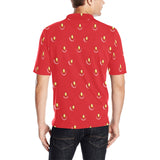 strawberry texture skin pattern Men's All Over Print Polo Shirt