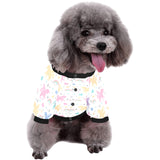 colorful unicorn rainbow heart pattern All Over Print Pet Dog Round Neck Fuzzy Shirt