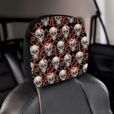 Red snake skull pattern Car Headrest Cover