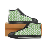 Hop pattern background Women's High Top Canvas Shoes Black