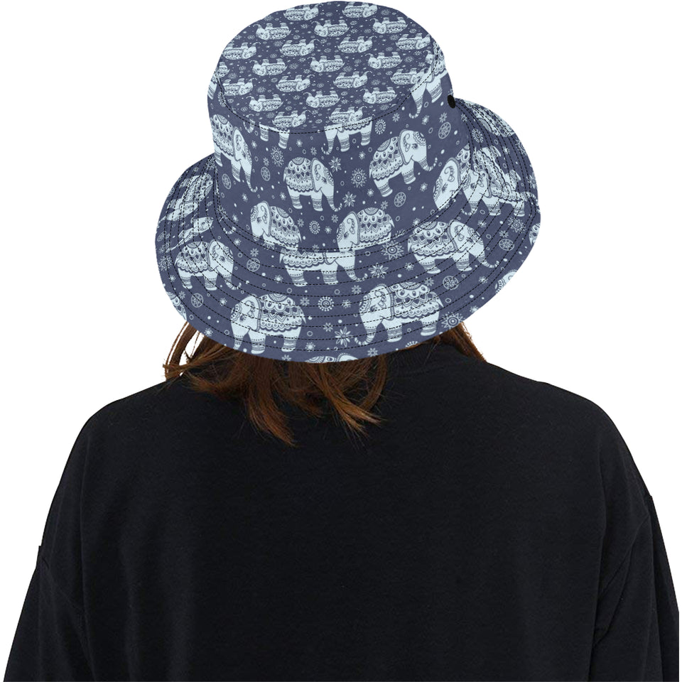 Elephant tribal design pattern Unisex Bucket Hat
