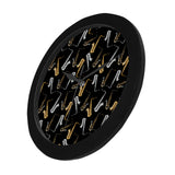 saxophone design pattern Elegant Black Wall Clock