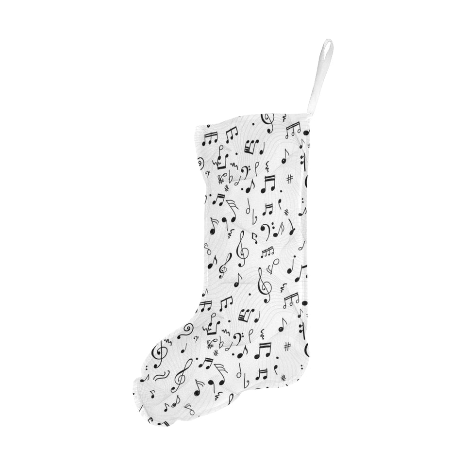Music Notes Pattern Print Design 04 Christmas Stocking