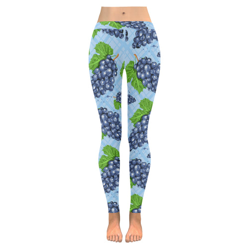 Watercolor grape pattern Women's Legging Fulfilled In US