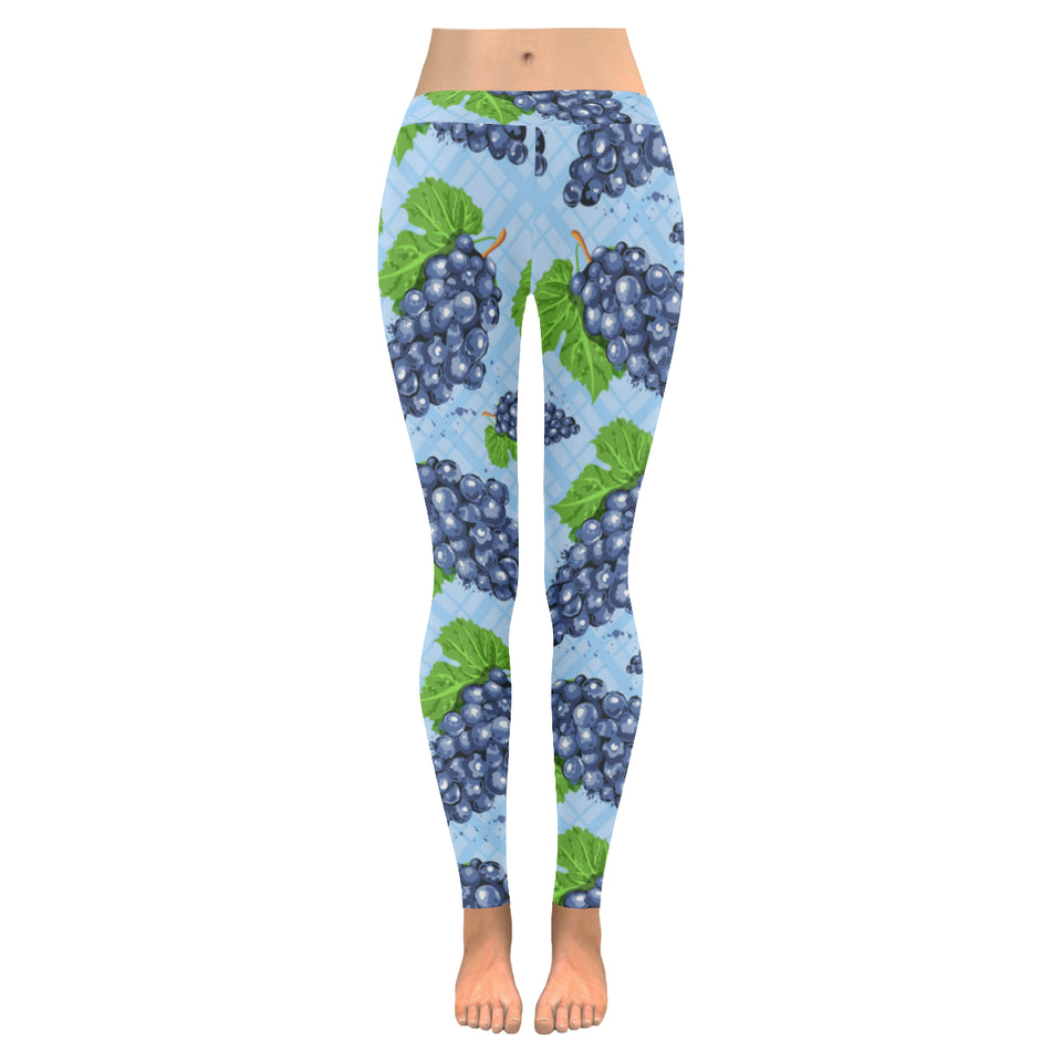 Watercolor grape pattern Women's Legging Fulfilled In US