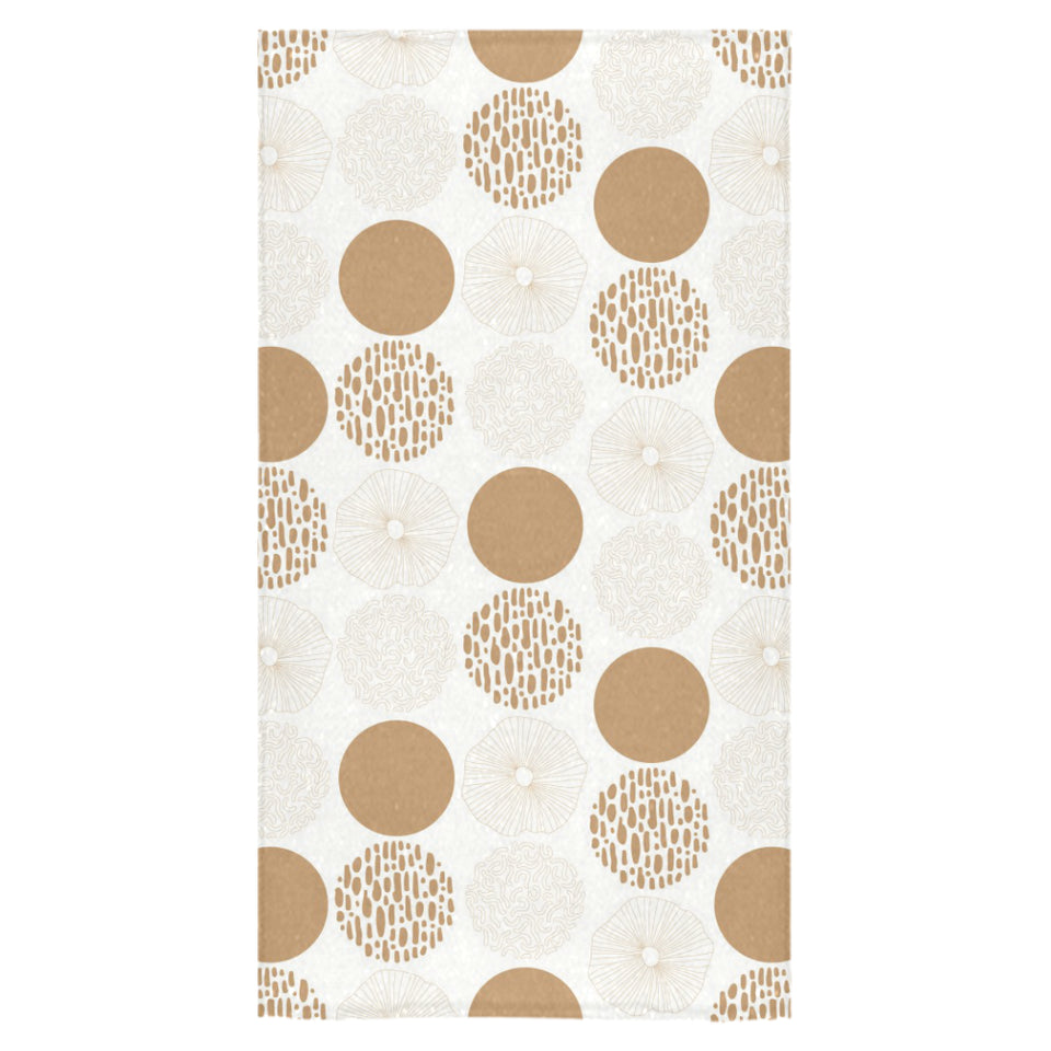 Gold Texture mushroom pattern Bath Towel
