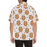 chocolate chip cookie pattern Men's All Over Print Hawaiian Shirt