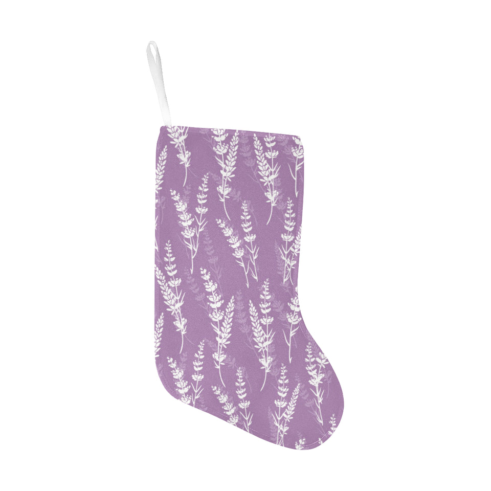 Lavender flowers purple pattern Christmas Stocking