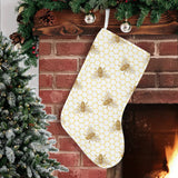 Bee honeycomb seamless design pattern Christmas Stocking