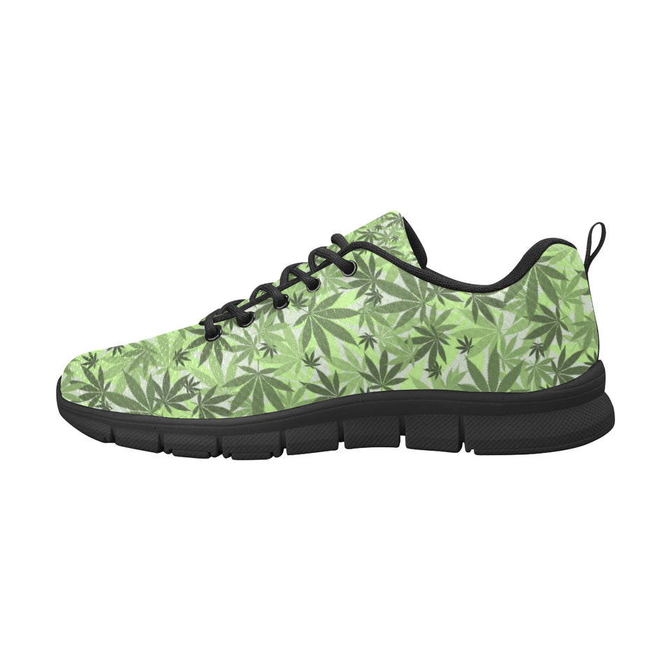 Canabis Marijuana Weed Pattern Print Design 01 Men's Breathable Sneakers ( Model 055)