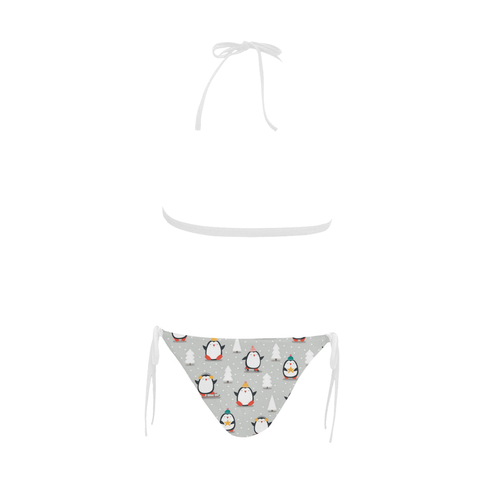 Cute Penguin christmas pattern Sexy Bikinis Two-Piece Swimsuits