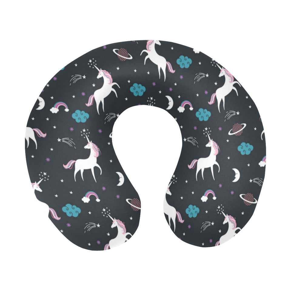 unicorn rainbows moon clound star pattern U-Shaped Travel Neck Pillow