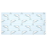 Dolphin blue striped background Tablecloth