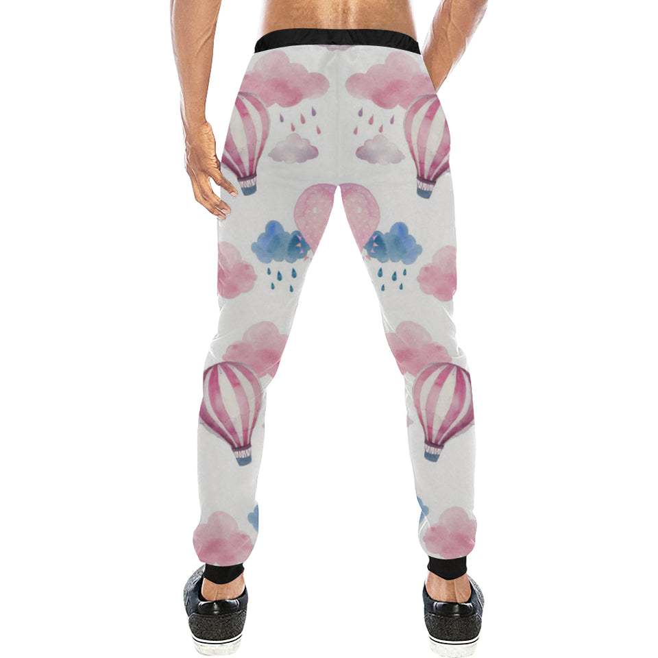 Watercolor air balloon cloud pattern Unisex Casual Sweatpants