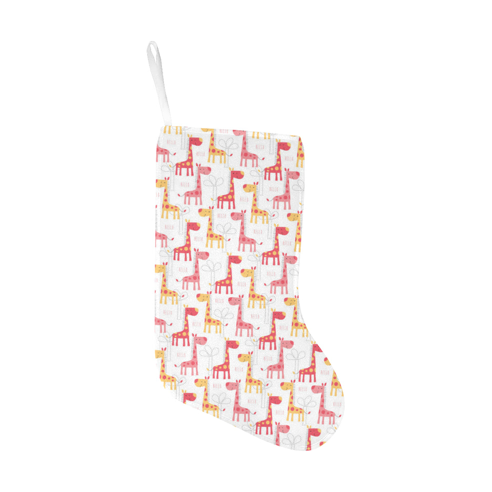 Giraffe Pattern Print Design 03 Christmas Stocking
