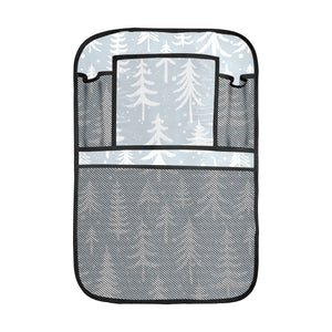 Christmas tree winter forest pattern Car Seat Back Organizer