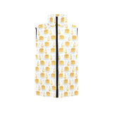 Pancake Pattern Print Design 05 Women's Padded Vest