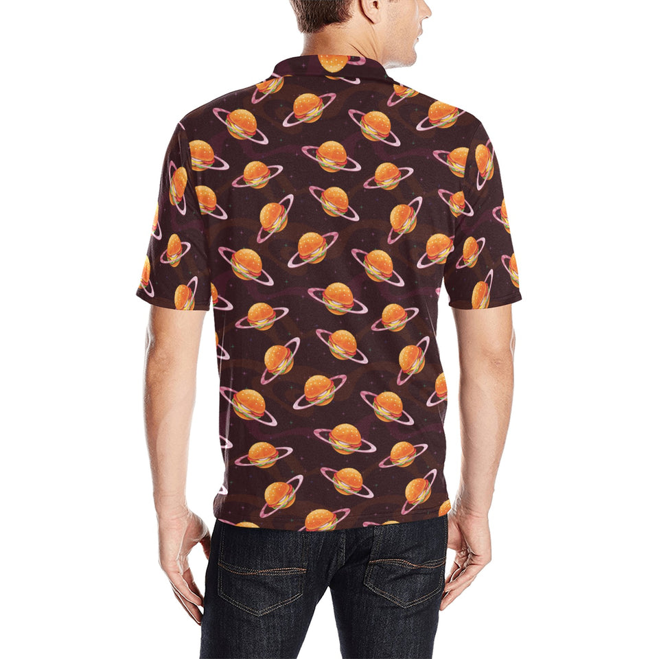 Hamburger Pattern Print Design 05 Men's All Over Print Polo Shirt