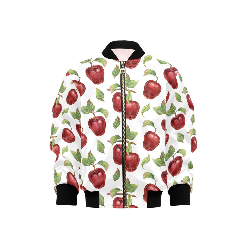 Red apples pattern Kids' Boys' Girls' Bomber Jacket