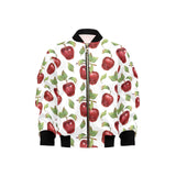 Red apples pattern Kids' Boys' Girls' Bomber Jacket