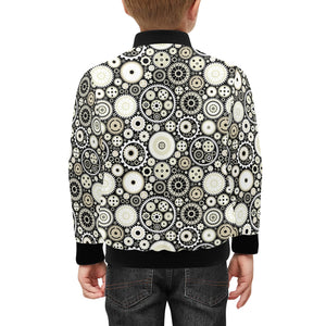 Gear Pattern Print Design 02 Kids' Boys' Girls' Bomber Jacket