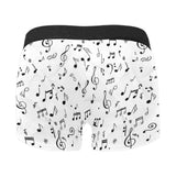 Music Notes Pattern Print Design 04 Men's All Over Print Boxer Briefs Men's Underwear