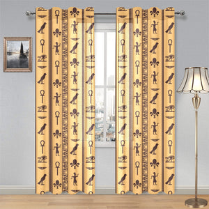 Egypt Hieroglyphics Pattern Print Design 02 Gauze Curtain