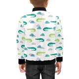 watercolor crocodile pattern Kids' Boys' Girls' Bomber Jacket