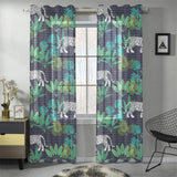 white bengal tigers tropical plant Gauze Curtain