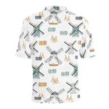 windmill pattern Men's All Over Print Polo Shirt