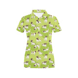Jack Russel Pattern Print Design 01 Women's All Over Print Polo Shirt